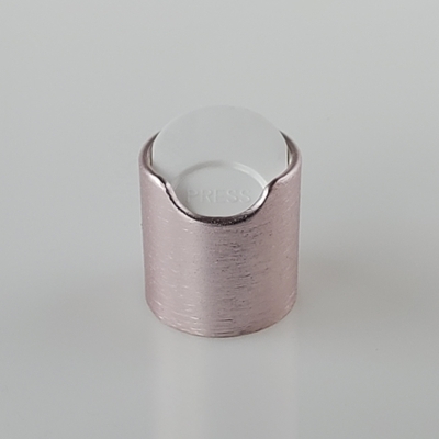 Chapeau supérieur balayé de disque en aluminium pour le paquet cosmétique 24mm 28mm