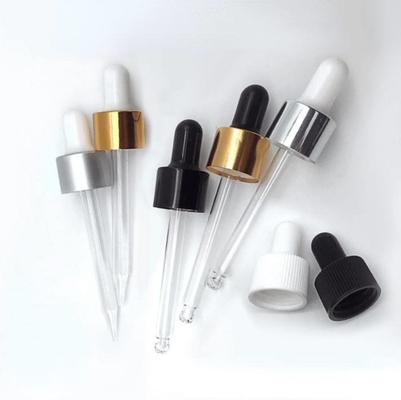 18/410 20/410 chapeau en plastique en aluminium de compte-gouttes en métal avec la pipette en verre
