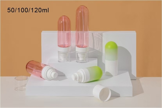 Garde personnelle Bouteille de spray cosmétique en plastique inverse vide 50 ml 100 ml et 120 ml avec joint de remise à chaud et joint UV