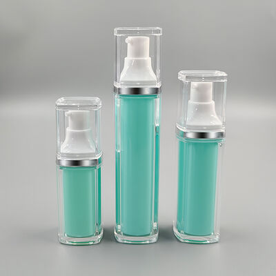 Vente à chaud en gros d'usine de haute qualité 15ml 30ml 50ml Bouteille à vide carré à double couche pour soins personnels