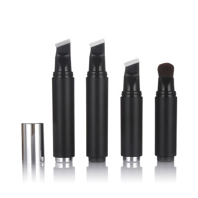 Bouteille de soins de la peau sans air de couleur noire Bouteille de lotion sans air en plastique de 20 ml avec tête de pinceau