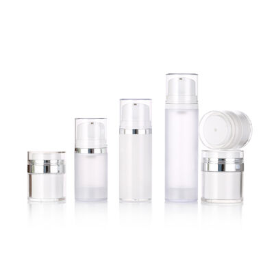 Bottle de pompe sans air en plastique à la crème blanche pour la lotion de nettoyage du visage et le sérum de soins de la peau 50ml/100ml/150ml