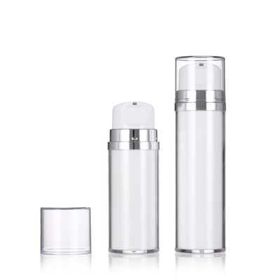 Bouteille de lotion sans air de couleur blanche avec pompe Bouteilles de lotion de luxe de 80 ml 120 ml