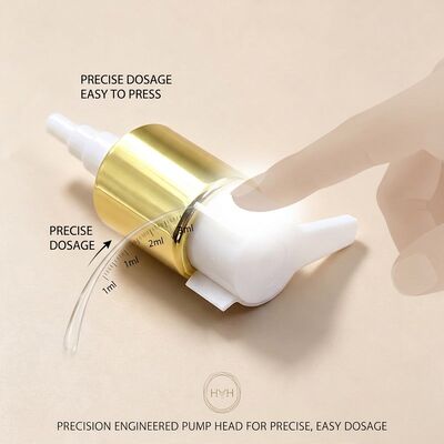 Pompes pour distributeurs de lotions conformes à la réglementation REACH 28/410 Précision 1,2 ml Dosage verrouillage gauche-droite pour les emballages européens pour les soins de la peau OEM