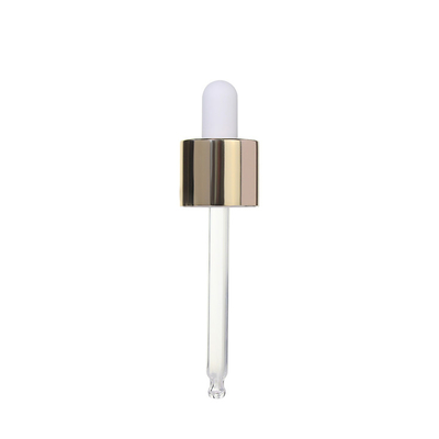 Compte-gouttes en verre cosmétique en aluminium 20mm pour l'huile essentielle de soins de la peau