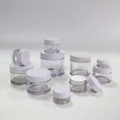 Catégorie comestible les pots cosmétiques en plastique, pot de crème de 2Oz 4Oz PETG avec la vis en plastique
