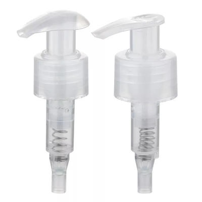 Pompe de droite à gauche lisse 24/410 28/410 clair en plastique de distributeur de lotion de serrure