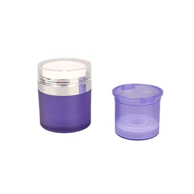 Double mur rechargeable autour de pot acrylique d'emballage de crème de pot privé d'air de pompe