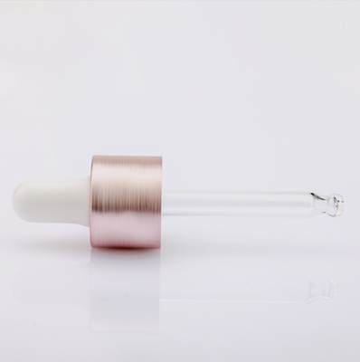 20/410 chapeau en plastique en aluminium de compte-gouttes de bouteille d'huile essentielle a balayé la couleur rose de tréfilage