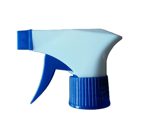 Pulvérisateur à déclencheur en plastique de couleur bleu-blanc 28 mm pour le nettoyage quotidien