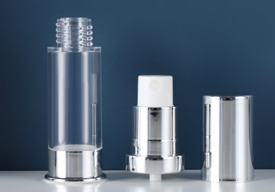 Emballage de luxe en argent 5ml 10ml 15ml en aluminium pour les soins de la peau
