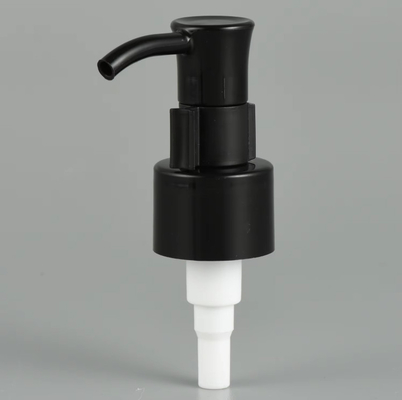 28/410 Pompe à huile à distributeur Pompe à lotion en plastique noir et blanc avec pince