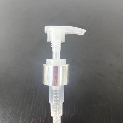 24/410 Pompes à vis pour bouteille de lotion en plastique en aluminium naturel à tête grande