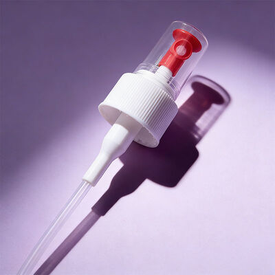 Pompes anti-déversement en plastique de 24 mm 28 mm 1 cc avec logo personnalisé et bouchon à vis pour bouteilles