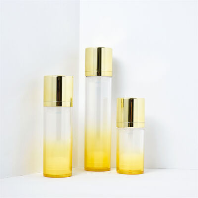 Flacon pompe airless cosmétique de luxe 15 ml 30 ml 50 ml, flacon sérum airless blanc à double paroi givré