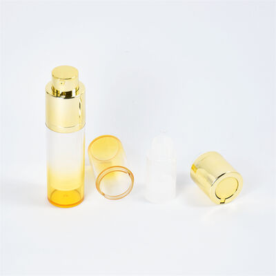 Flacon pompe airless cosmétique de luxe 15 ml 30 ml 50 ml, flacon sérum airless blanc à double paroi givré