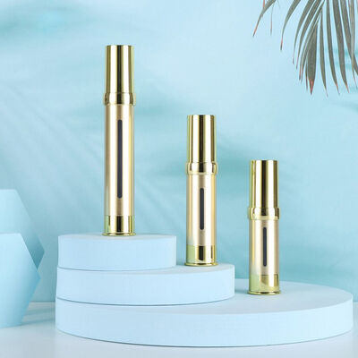 Chine Fournisseur Argent Luxe Plastique Cosmétique Bouteille 15ml 30ml 50ml Vide Airless Plastique Sérum Pompe Distributeur par Kinpack