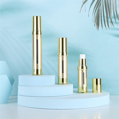 Chine Fournisseur Argent Luxe Plastique Cosmétique Bouteille 15ml 30ml 50ml Vide Airless Plastique Sérum Pompe Distributeur par Kinpack