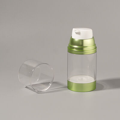 Vente en gros d'usine Bouteille pompe sans air de luxe 100 ml 150 ml 120 ml ABS AS avec finition mate brillante artisanale UV