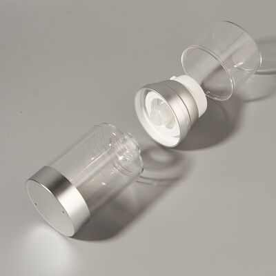 Vente en gros d'usine Bouteille pompe sans air de luxe 100 ml 150 ml 120 ml ABS AS avec finition mate brillante artisanale UV