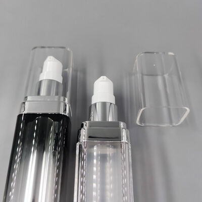 Bouteille sous vide double couche carrée de haute qualité en gros d'usine 30 ml 50 ml 75 ml conteneur de liquide cosmétique en promotion pour shampoing