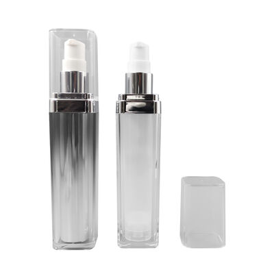 Bouteille sous vide double couche carrée de haute qualité en gros d'usine 30 ml 50 ml 75 ml conteneur de liquide cosmétique en promotion pour shampoing