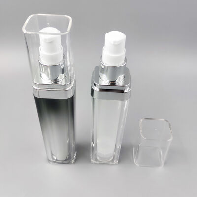 Bouteille sous vide double couche carrée de haute qualité en gros d'usine 30 ml 50 ml 75 ml conteneur de liquide cosmétique en promotion pour shampoing