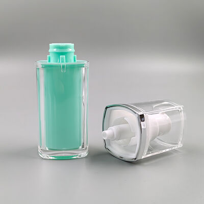 Vente à chaud en gros d'usine de haute qualité 15ml 30ml 50ml Bouteille à vide carré à double couche pour soins personnels