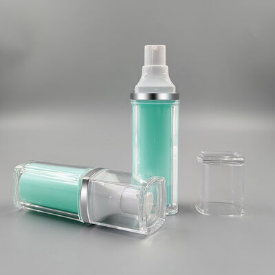 Vente à chaud en gros d'usine de haute qualité 15ml 30ml 50ml Bouteille à vide carré à double couche pour soins personnels