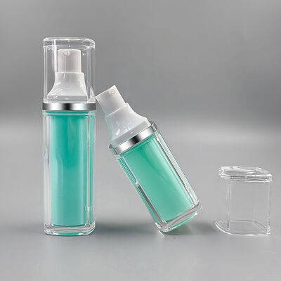 Vente à chaud en gros d'usine de haute qualité 15ml 30ml 50ml Bouteille à vide carré à double couche pour soins personnels