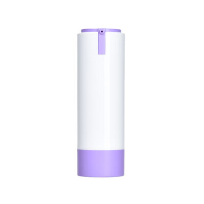 Étiquette privée recyclable 15ml 30ml 50ml Forme ronde Couleur rose violette personnalisée Bouteille de lotion ABS sans air pour emballage de soins de la peau