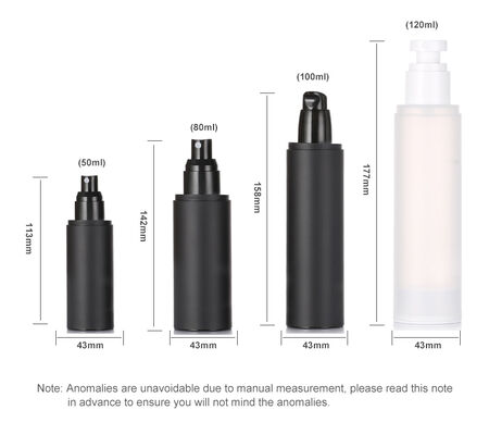 Bouteille de pulvérisation de brouillard en plastique mat PP de 120 ml en gros avec bouchon avec pinceau pour crème faciale Lotion sérum de soin de la peau