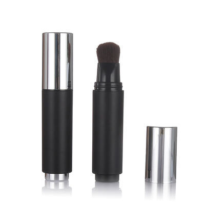 Bouteille de soins de la peau sans air de couleur noire Bouteille de lotion sans air en plastique de 20 ml avec tête de pinceau