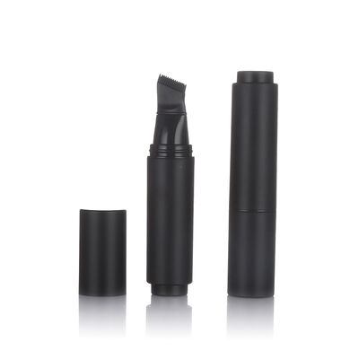 Bouteille de soins de la peau sans air de couleur noire Bouteille de lotion sans air en plastique de 20 ml avec tête de pinceau