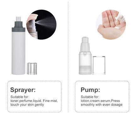Bouteille de pompe sans air 150 ml 200 ml 250 ml/PP bouteille de pompe de lotion transparente pour l'emballage cosmétique
