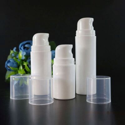 Emballage cosmétique blanc unique Bouteille en plastique sans air ronde de 50 ml