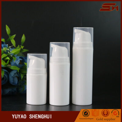 Emballage cosmétique blanc unique Bouteille en plastique sans air ronde de 50 ml