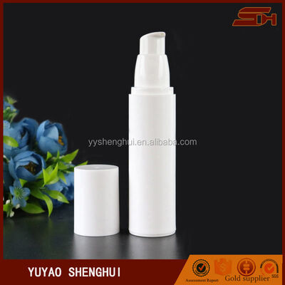 Emballage cosmétique blanc unique Bouteille en plastique sans air ronde de 50 ml