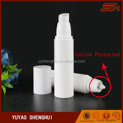 Emballage cosmétique blanc unique Bouteille en plastique sans air ronde de 50 ml