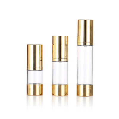 Recommander 15 ml 30 ml 50 ml Slim Airless Pump Bottle pour les emballages de soins de la peau avec sérigraphie Lotion & sérum
