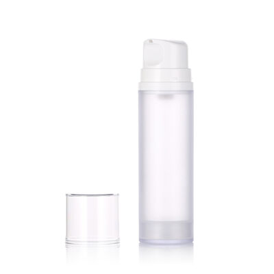 Bottle de pompe sans air en plastique à la crème blanche pour la lotion de nettoyage du visage et le sérum de soins de la peau 50ml/100ml/150ml