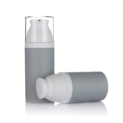 Bouteille de pompe sans air de couleur grise 80 ml, 3 tailles, bouteille sans air en plastique en option pour cosmétiques