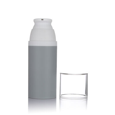 Bouteille de pompe sans air de couleur grise 80 ml, 3 tailles, bouteille sans air en plastique en option pour cosmétiques
