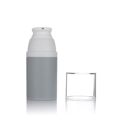 Bouteille de pompe sans air de couleur grise 80 ml, 3 tailles, bouteille sans air en plastique en option pour cosmétiques