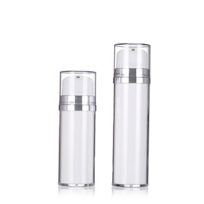 Bouteille de lotion sans air de couleur blanche avec pompe Bouteilles de lotion de luxe de 80 ml 120 ml