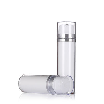 Bouteille de lotion sans air de couleur blanche avec pompe Bouteilles de lotion de luxe de 80 ml 120 ml
