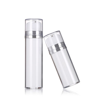 Bouteille de lotion sans air de couleur blanche avec pompe Bouteilles de lotion de luxe de 80 ml 120 ml
