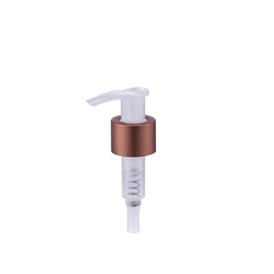 Pompe de gauche à droite en aluminium de jet de lotion 28 410 pour l'emballage cosmétique