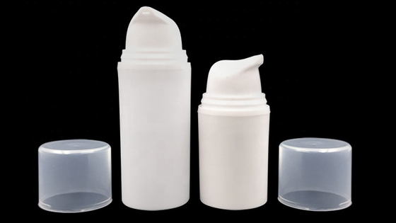 Bouteilles privées d'air vides blanches de pompe, conteneur de empaquetage cosmétique 15ml 30ml 50ml