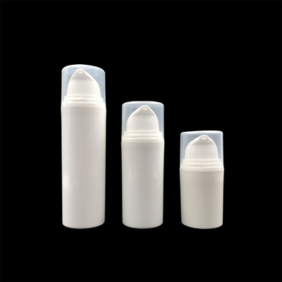 Bouteilles privées d'air vides blanches de pompe, conteneur de empaquetage cosmétique 15ml 30ml 50ml
